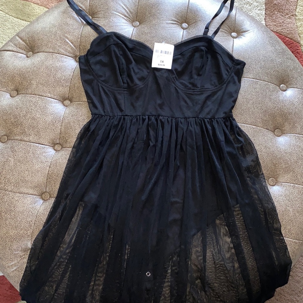 Black knit dress